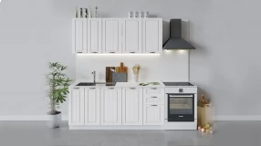 Кухонный гарнитур «Лина» длиной 180 см (Белый/Белый)