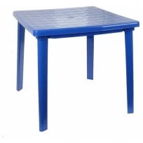 ЗПИ Альтернатива стол пласт. Квадрат. 80x80x74 СМ (синий) (1) альтернатива М2594