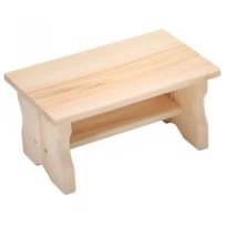 Лавочка низкая, 35×21×17см, из липы Первый сорт, Добропаровъ
